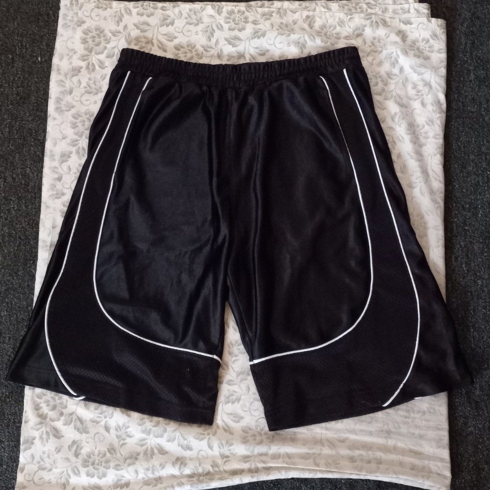 Black shorts.